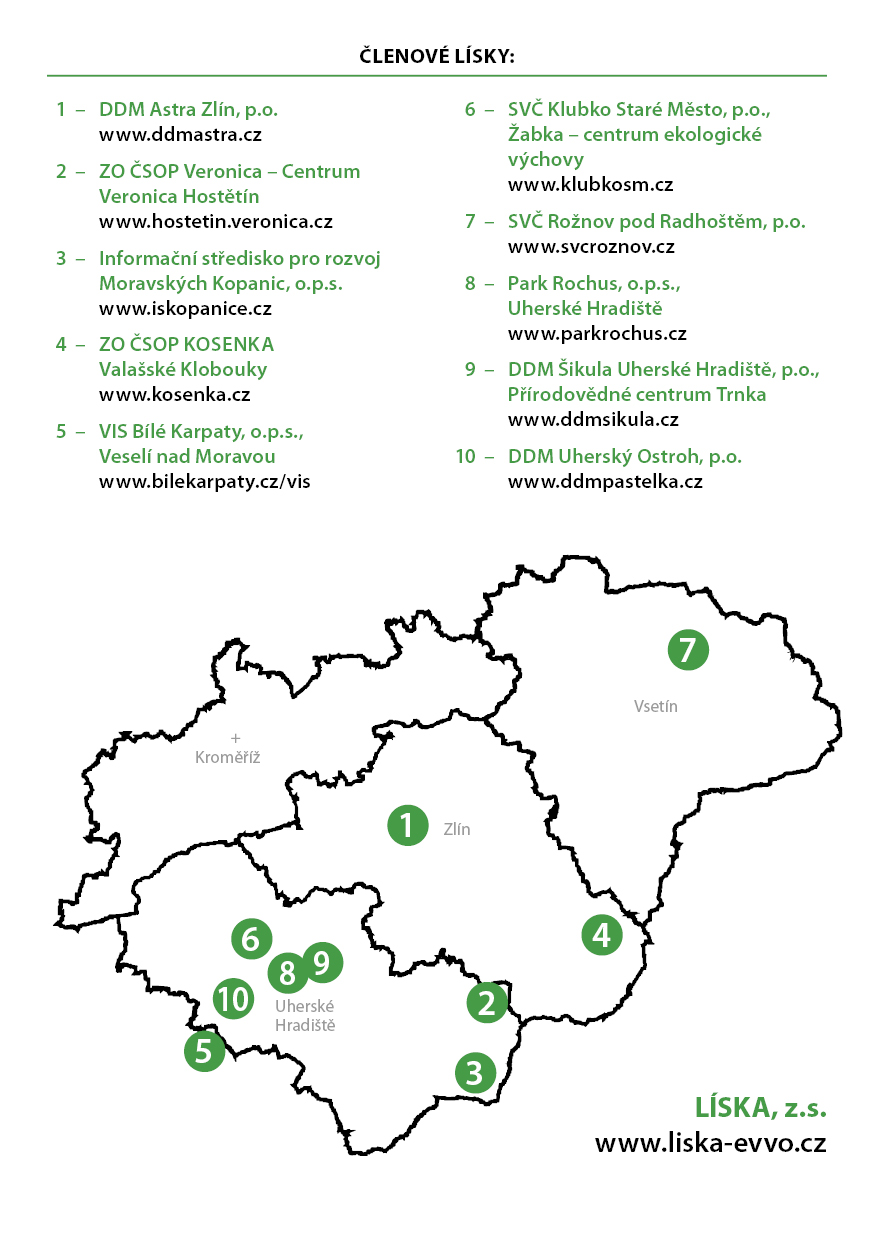 Mapka členů Lísky